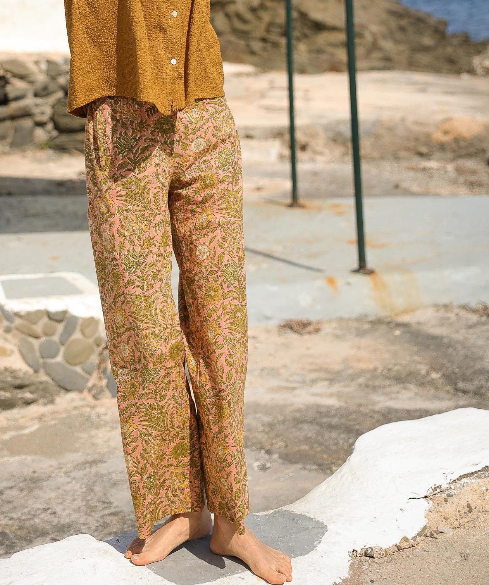 Pantalon Maho – Imprimé block-print June