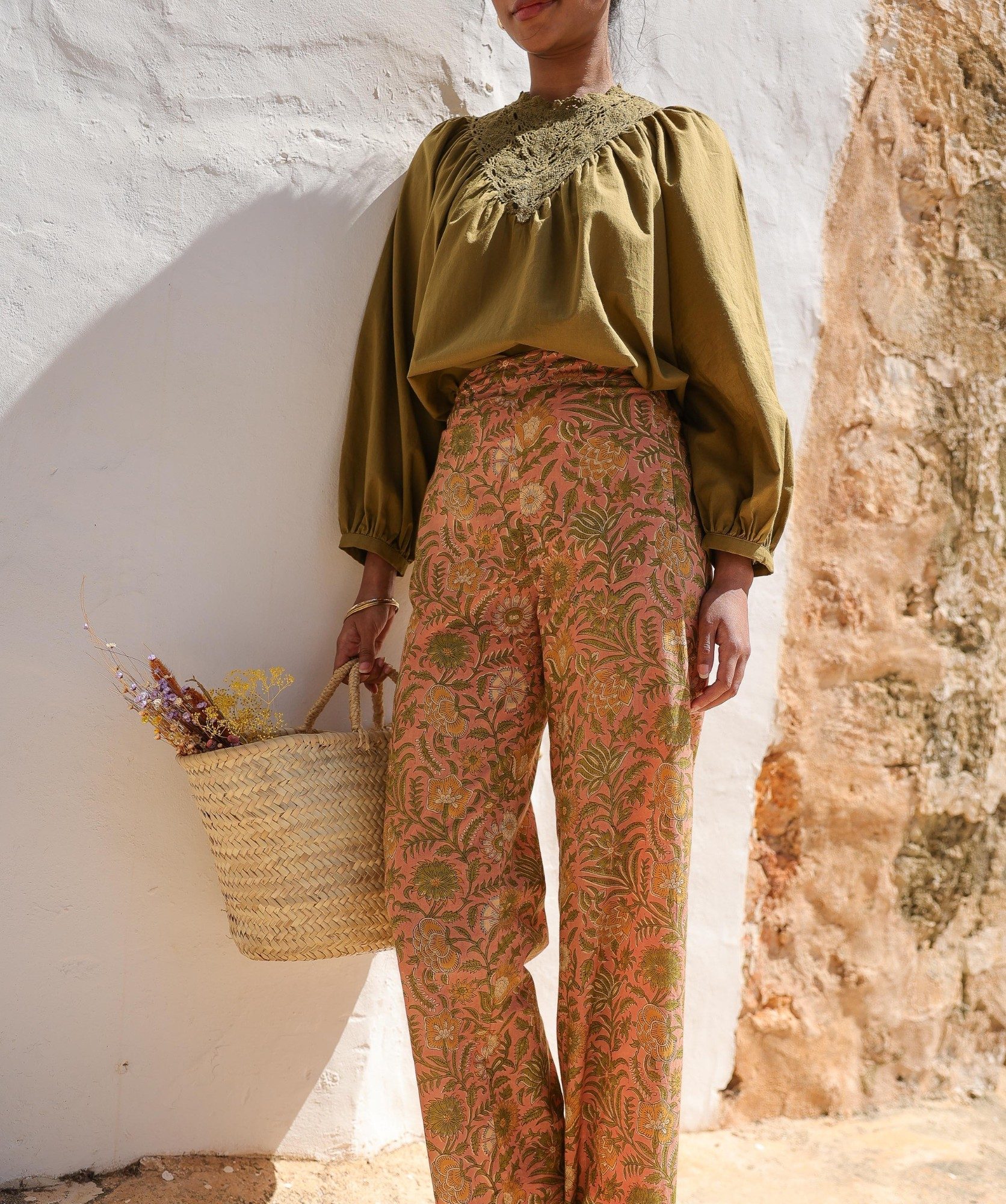 Pantalon Maho – Imprimé block-print June
