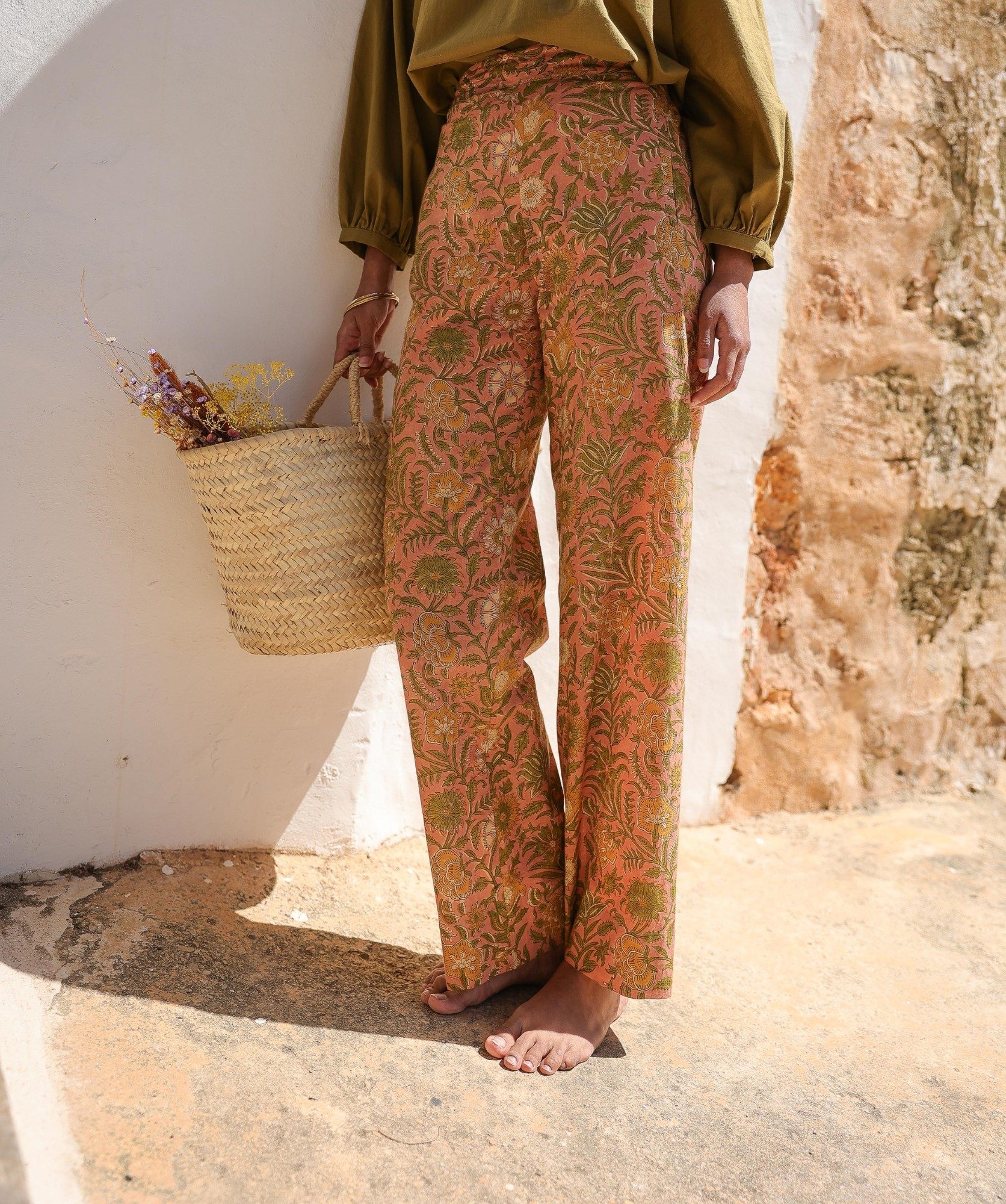 Pantalon Maho – Imprimé block-print June
