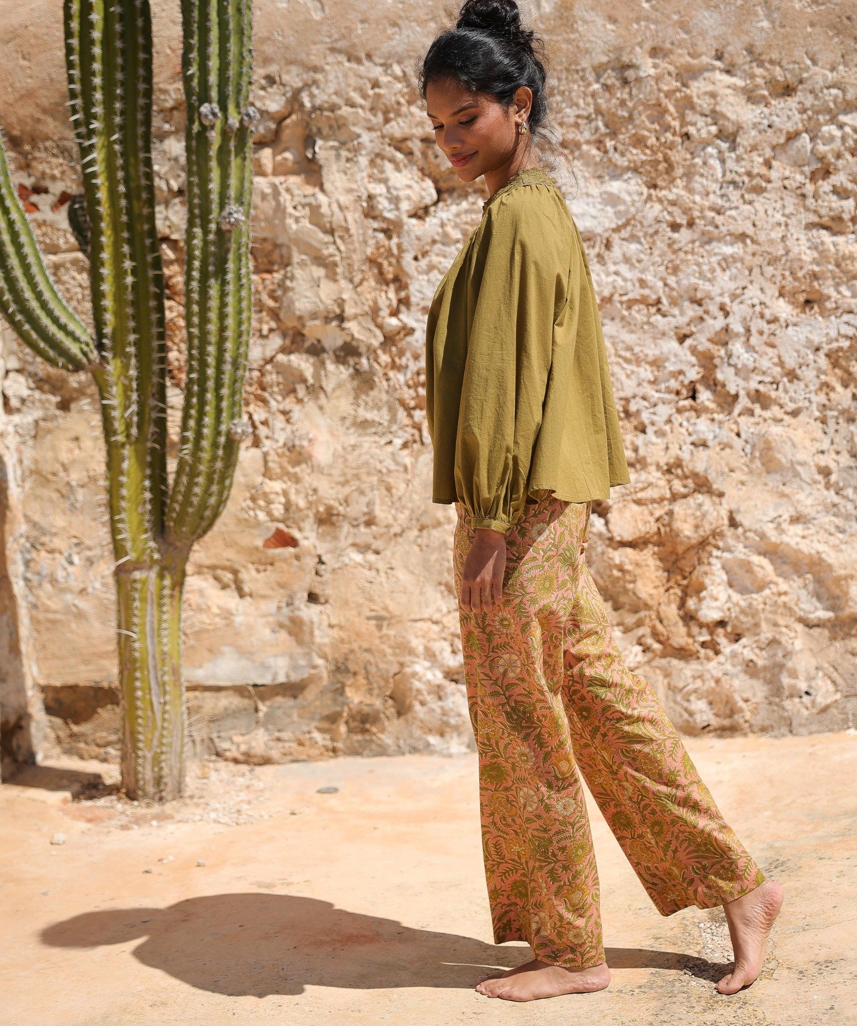 Pantalon Maho – Imprimé block-print June