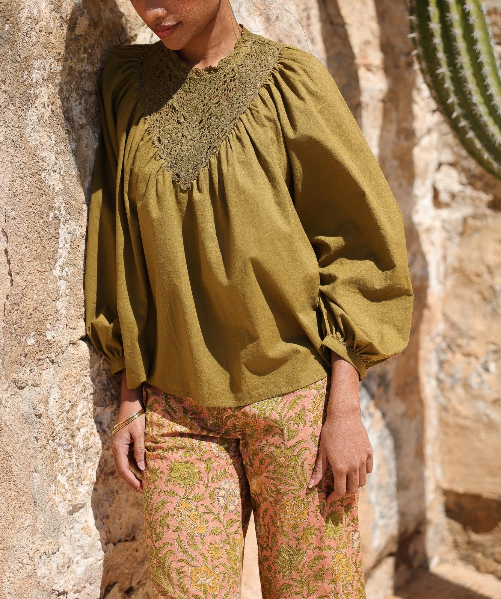 Pantalon Maho – Imprimé block-print June