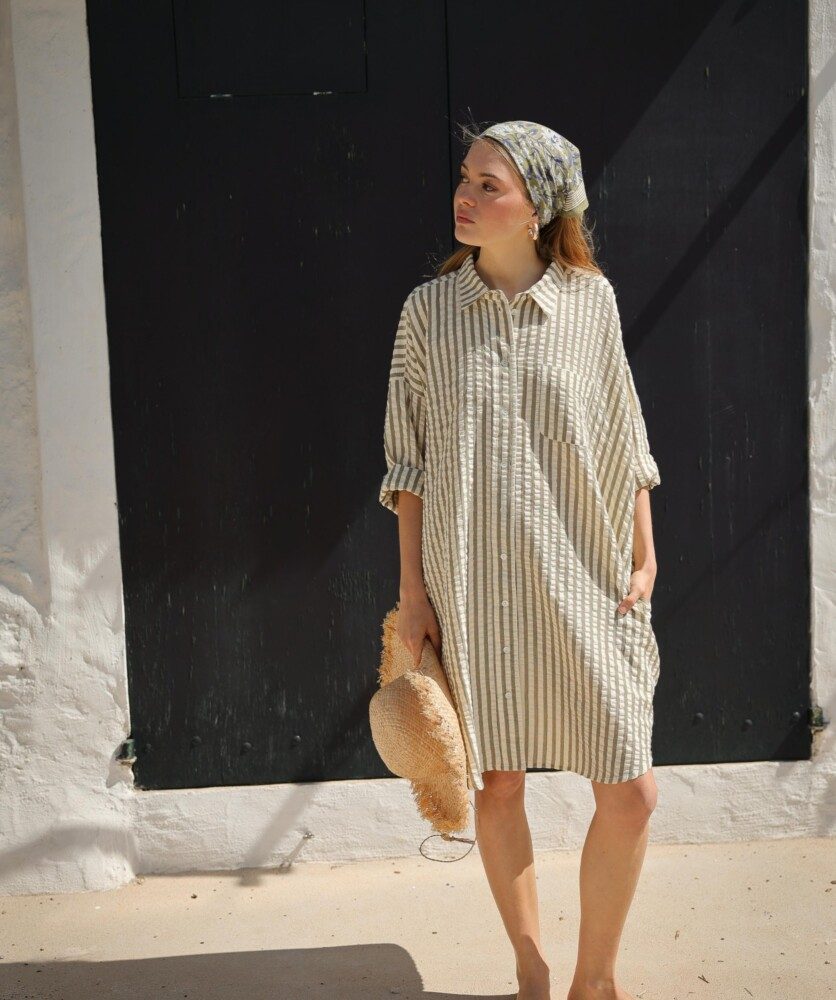 Robe Binibeca – Rayure Seersucker Clyde