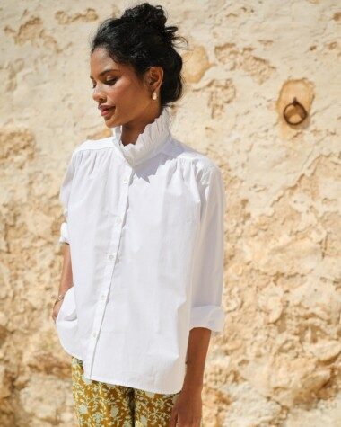 Chemise Boston – Popeline de coton Blanche