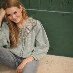 Blouse Floripa – Carreaux seersucker kaki
