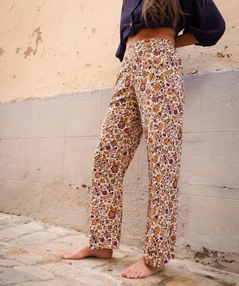 Pantalon Maho – Imprimé Sesimbra myrtille