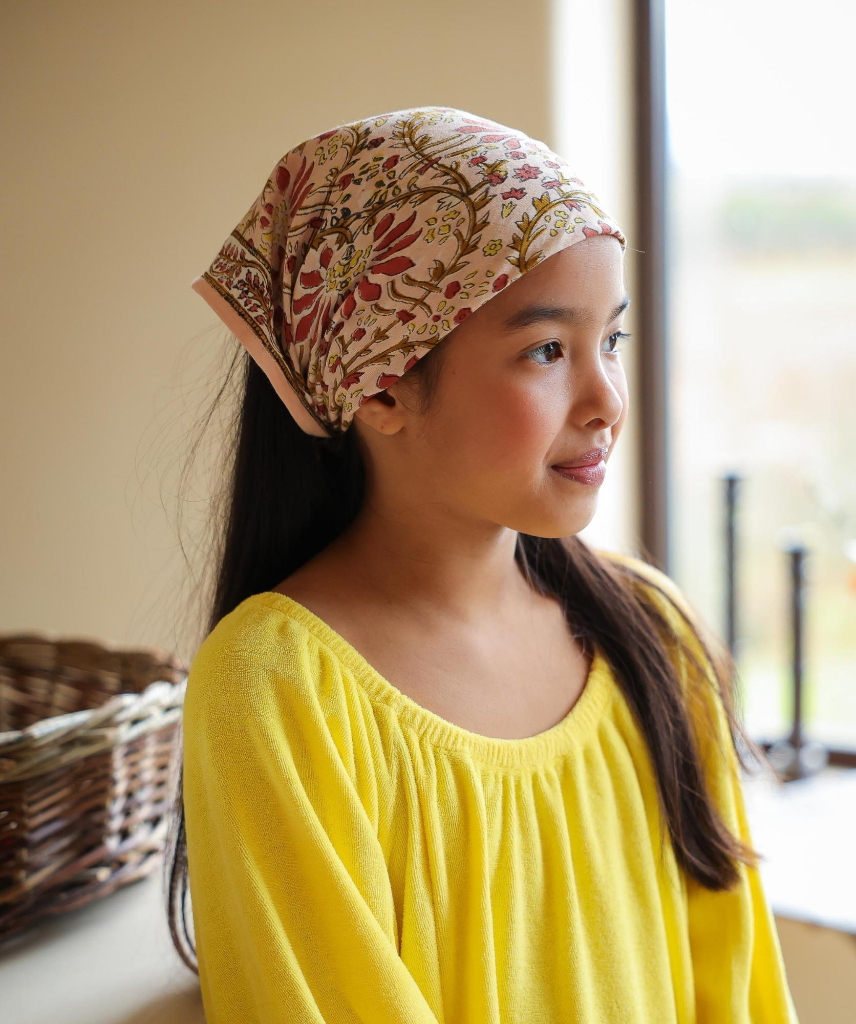 Foulard petit format – Palmyre Rose Poudré