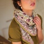 Foulard grand format – Mina amethyste