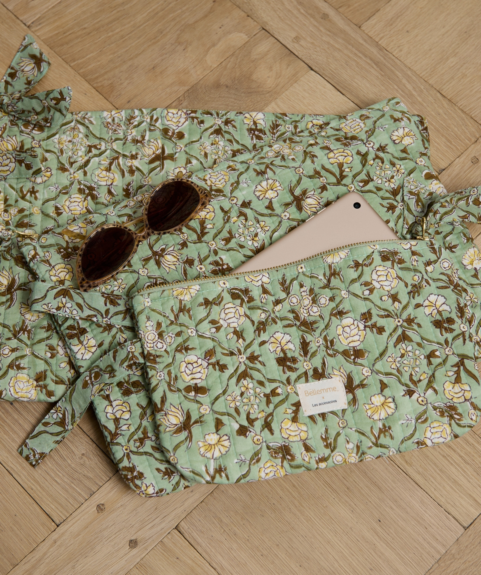 Pochette medium Sid – Albertine Vert Aqua