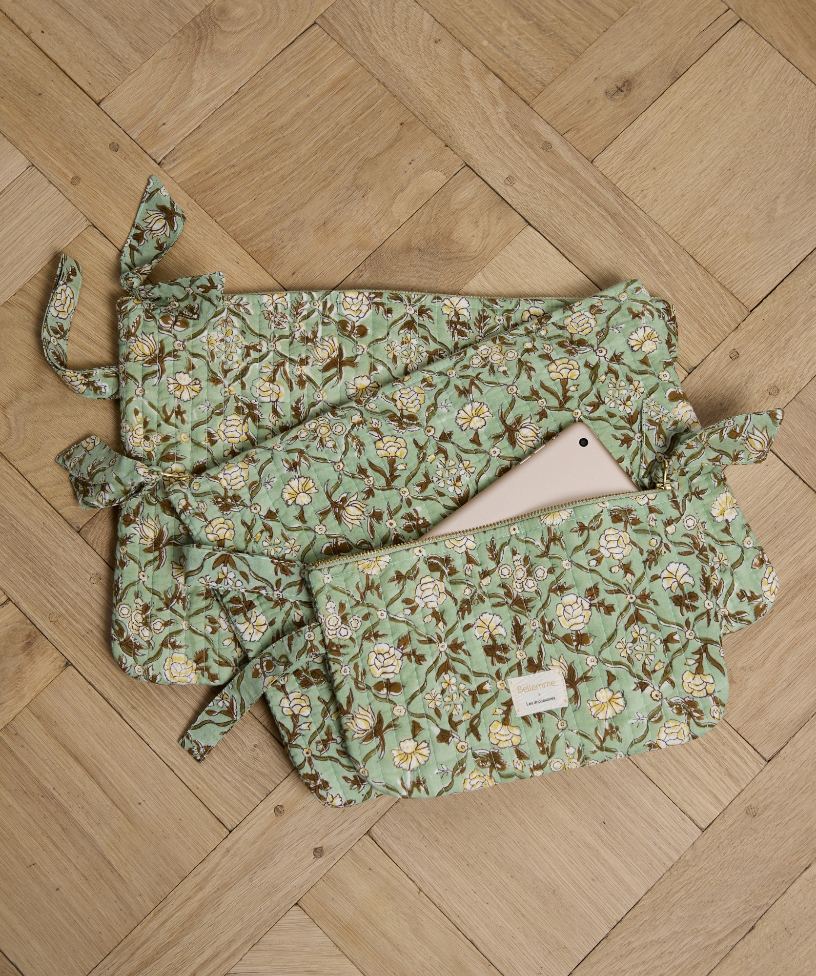 Pochette medium Sid – Albertine Vert Aqua