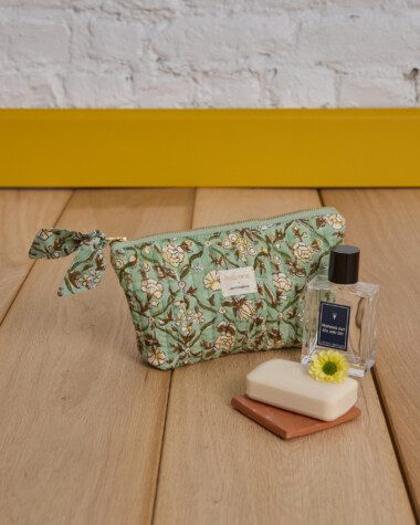Trousse à maquillage – Albertine Vert Aqua