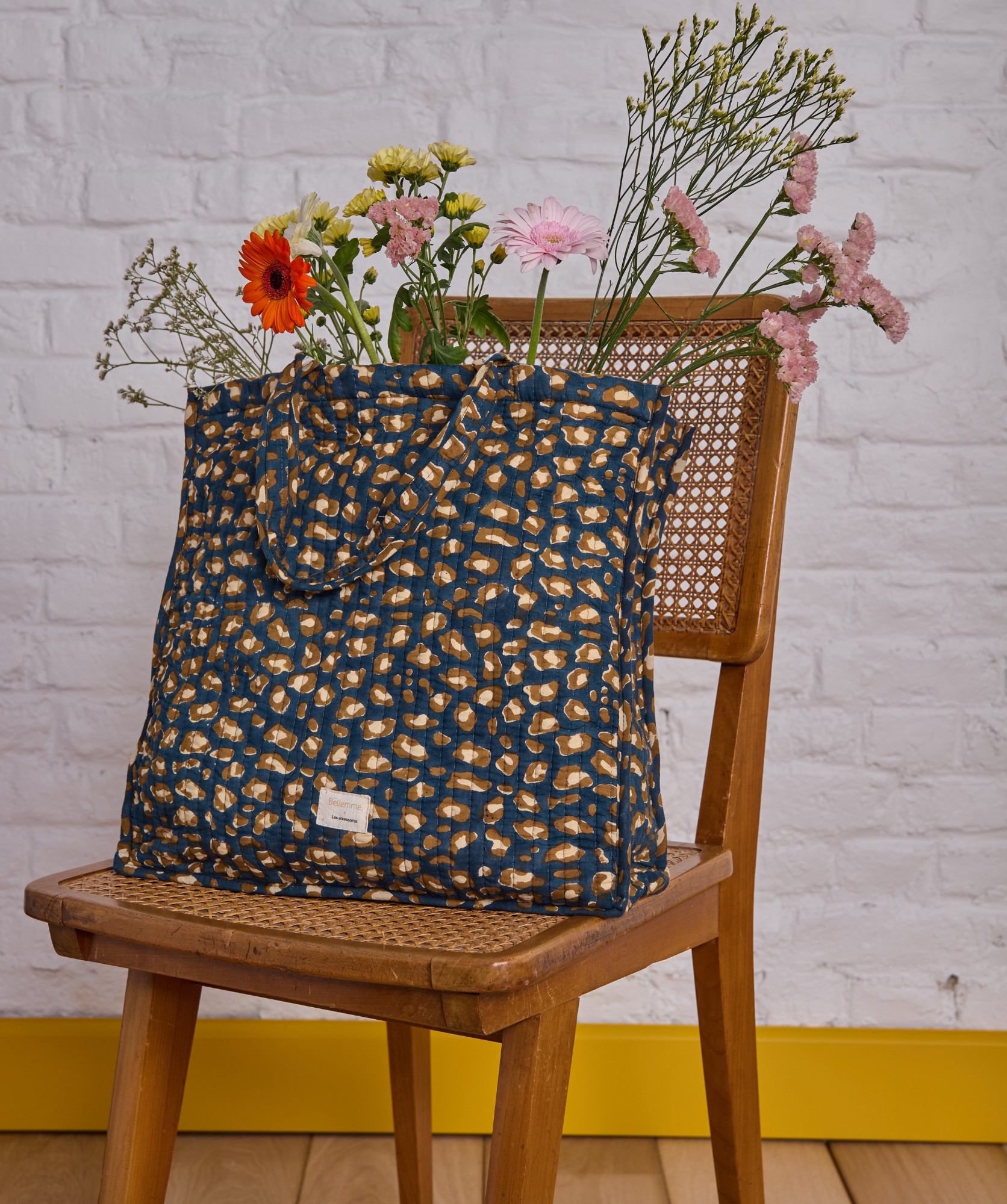Sac Cabas Amalfi – Léopard Navy