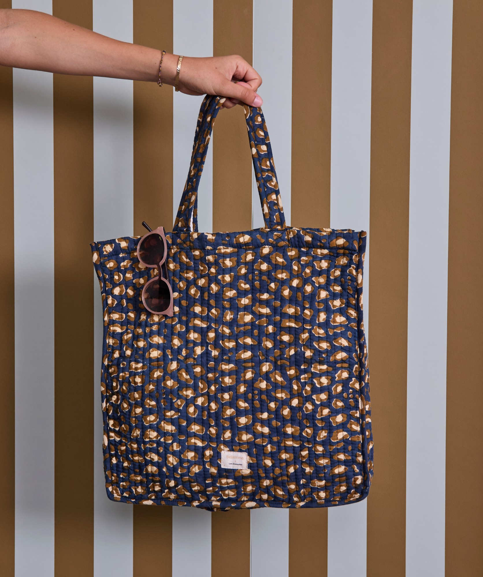 Sac Cabas Amalfi – Léopard Navy