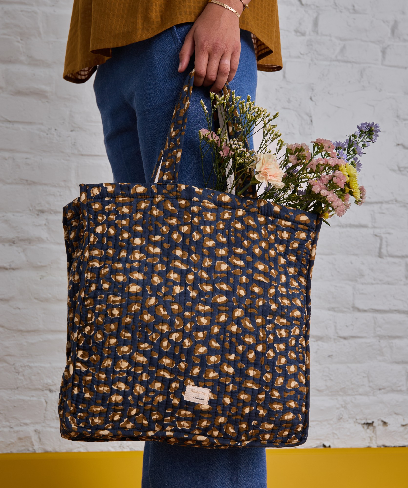 Sac Cabas Amalfi – Léopard Navy