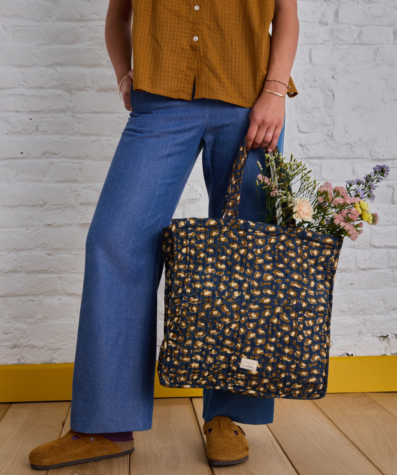 Sac Cabas Amalfi – Léopard Navy