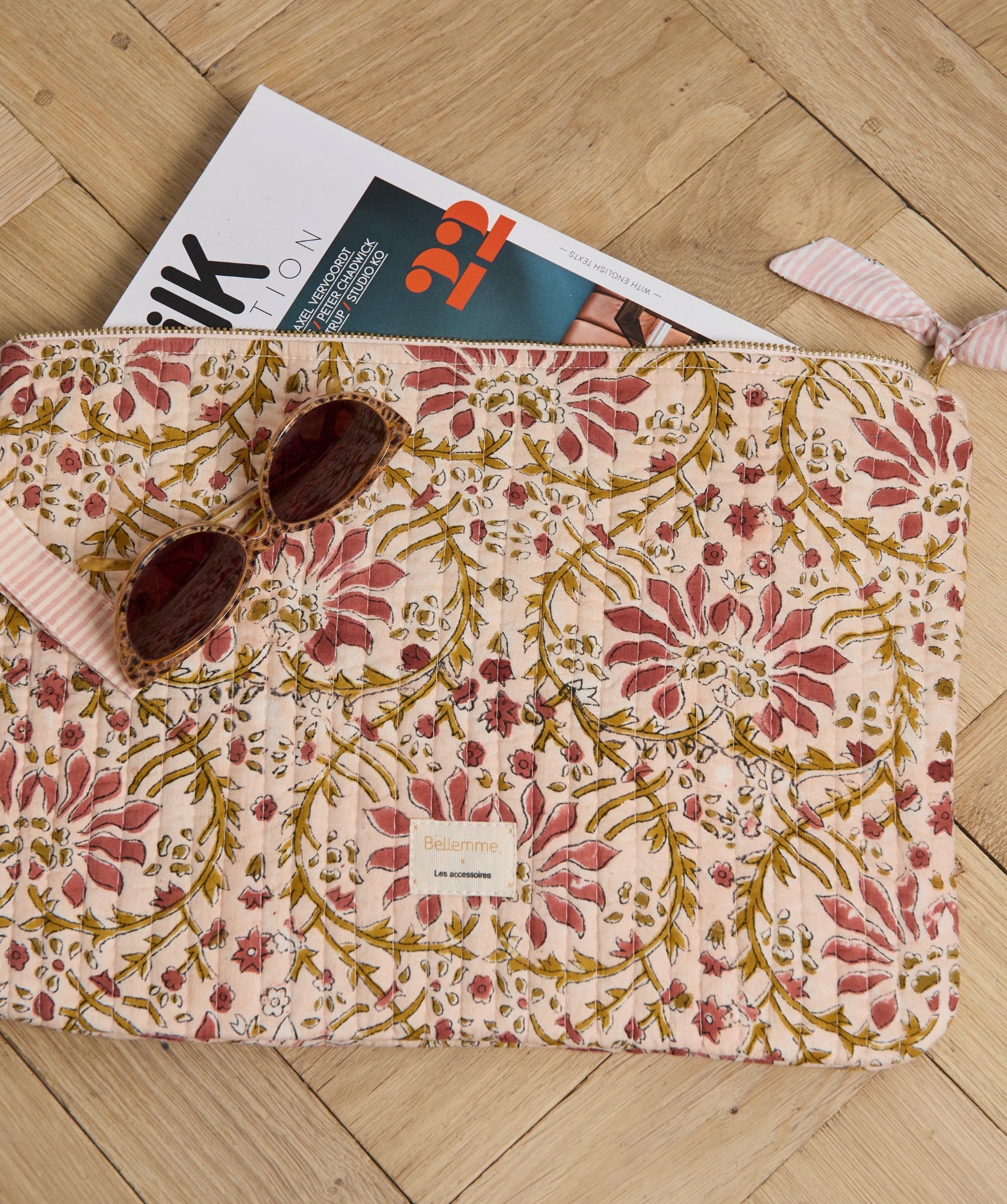 Pochette grand format Harrison / 13′ – Palmyre Rose Poudré