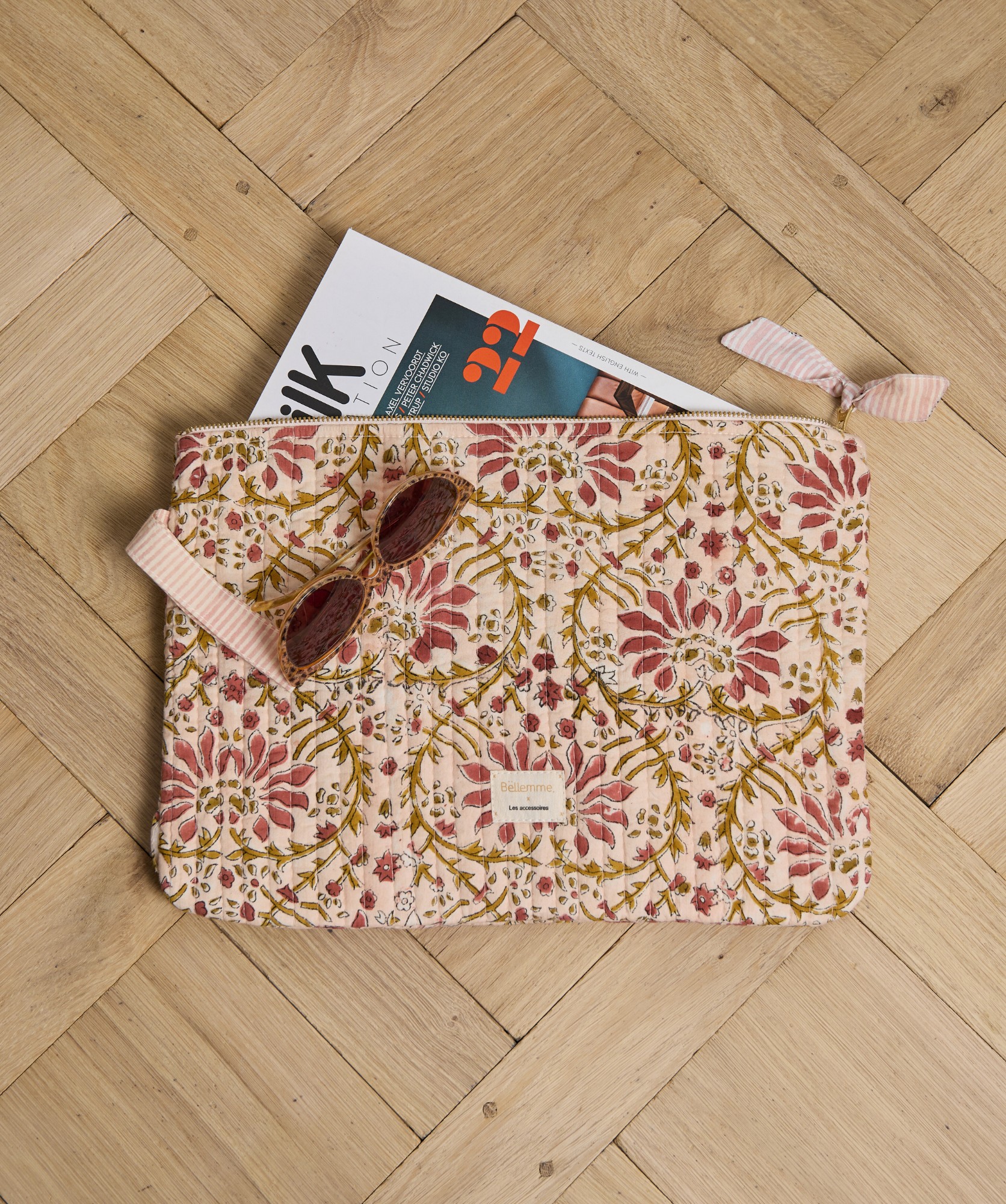 Pochette grand format Harrison / 13′ – Palmyre Rose Poudré