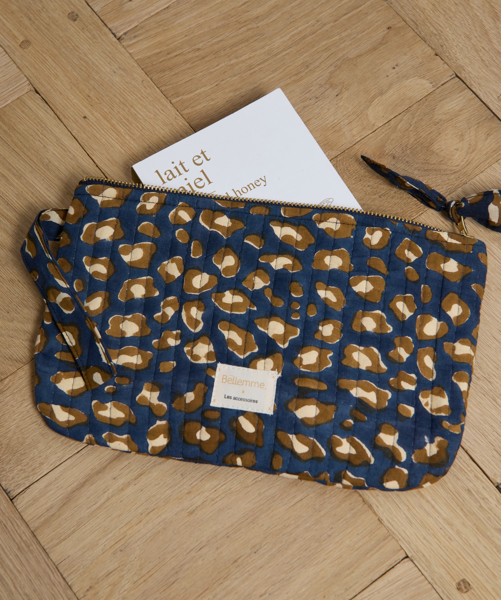 Pochette medium Sid – Léopard Navy