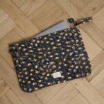 Pochette grand format/ ordinateur 13′ – Léopard Navy