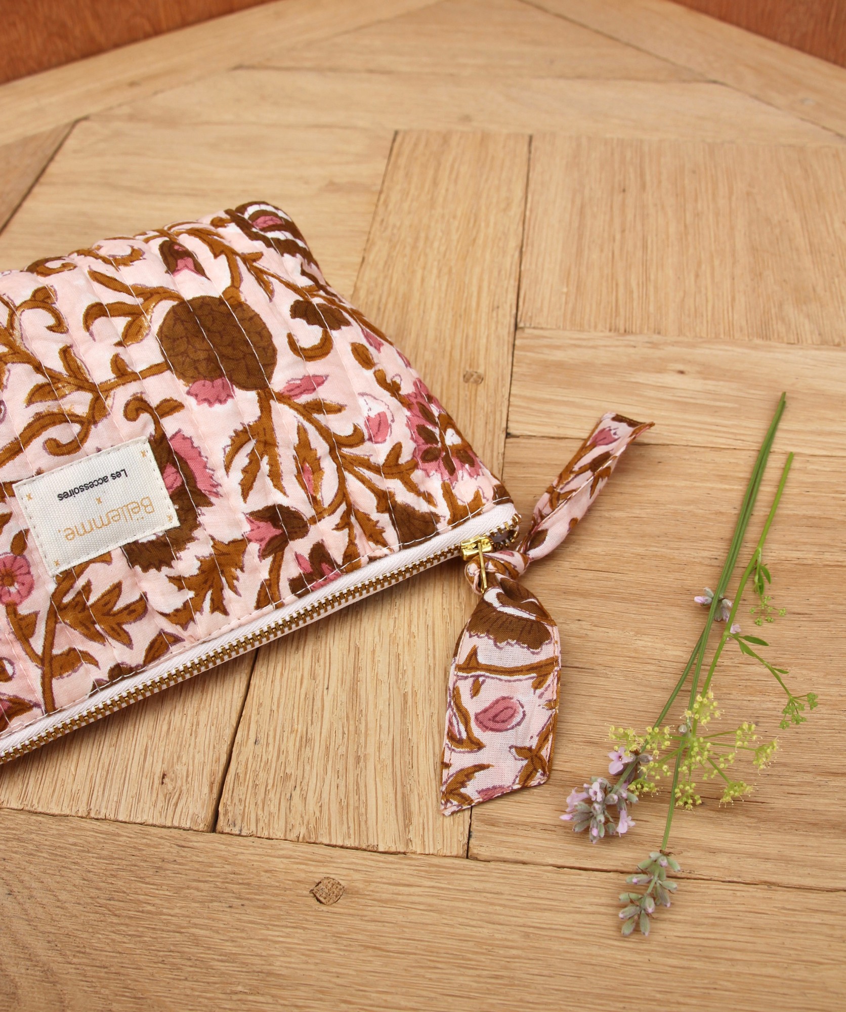 Trousse à maquillage Alma – Mina Rose Poudre