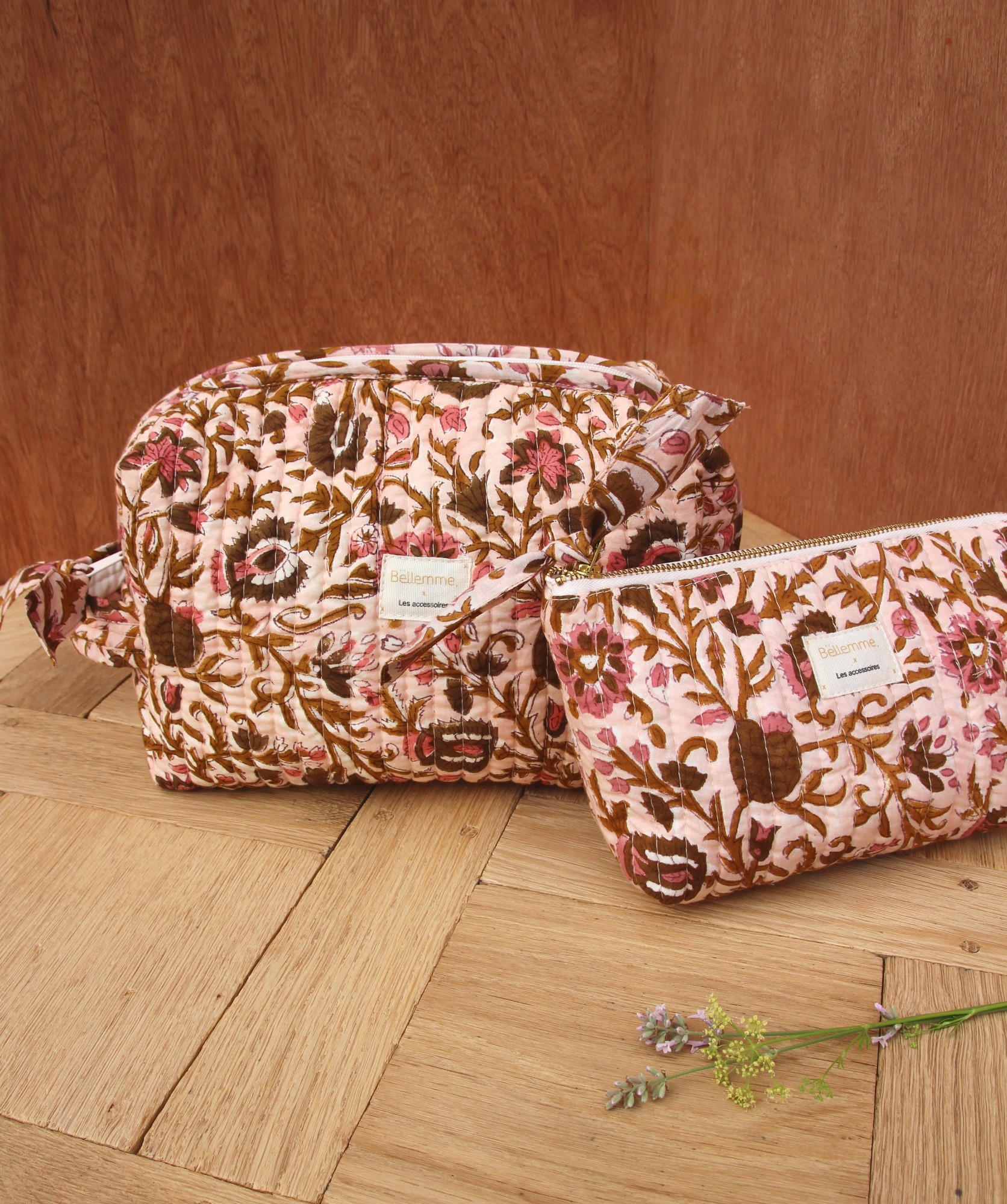 Trousse à maquillage Alma – Mina Rose Poudre