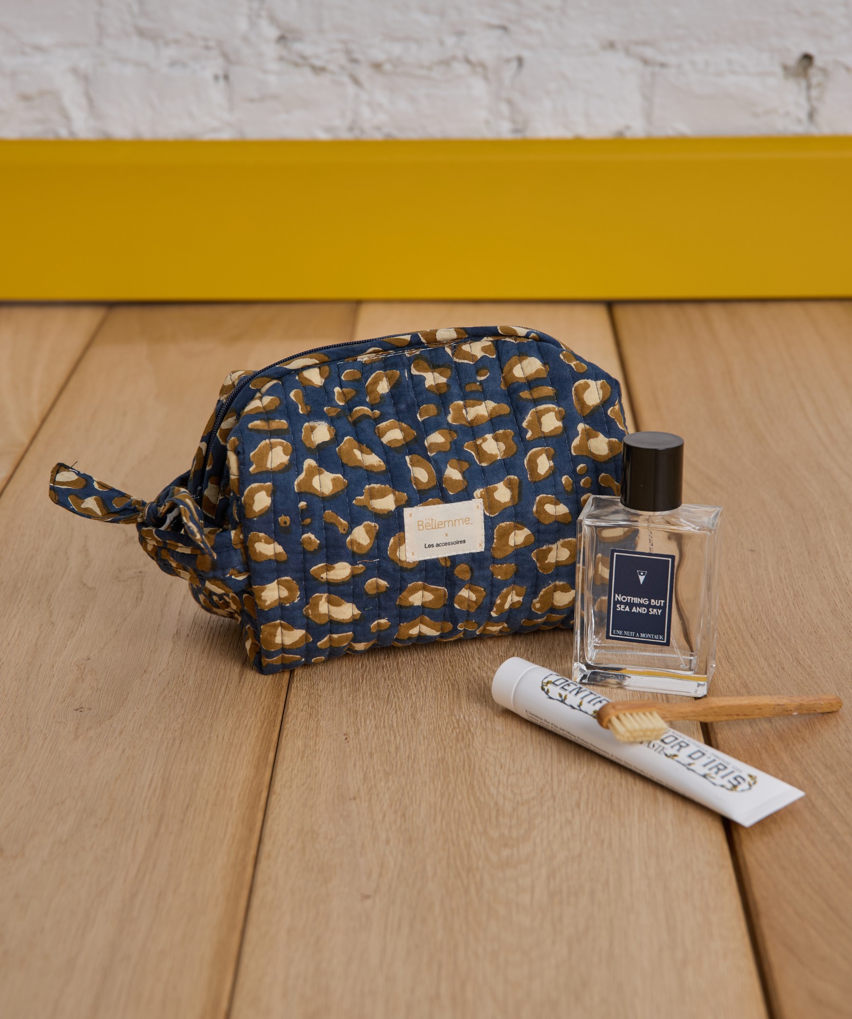 Trousse de toilette Jude petit format – Léopard Navy