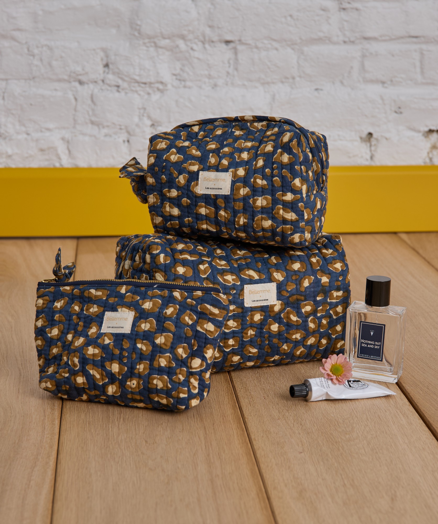 Trousse à maquillage Alma – Léopard Navy