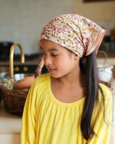 Foulard petit format – Palmyre Rose Poudré
