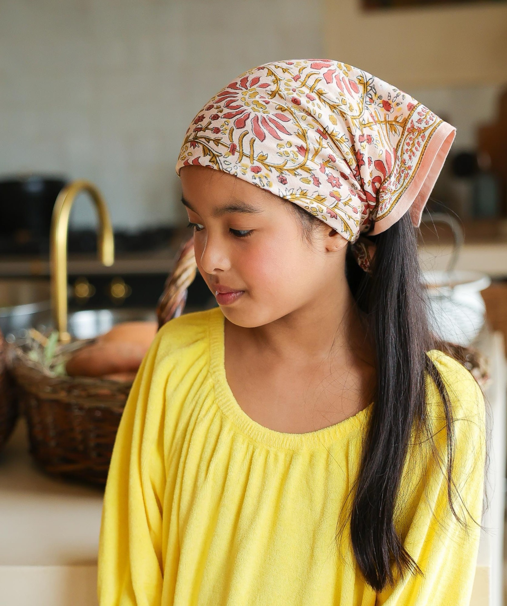 Foulard petit format – Palmyre Rose Poudré