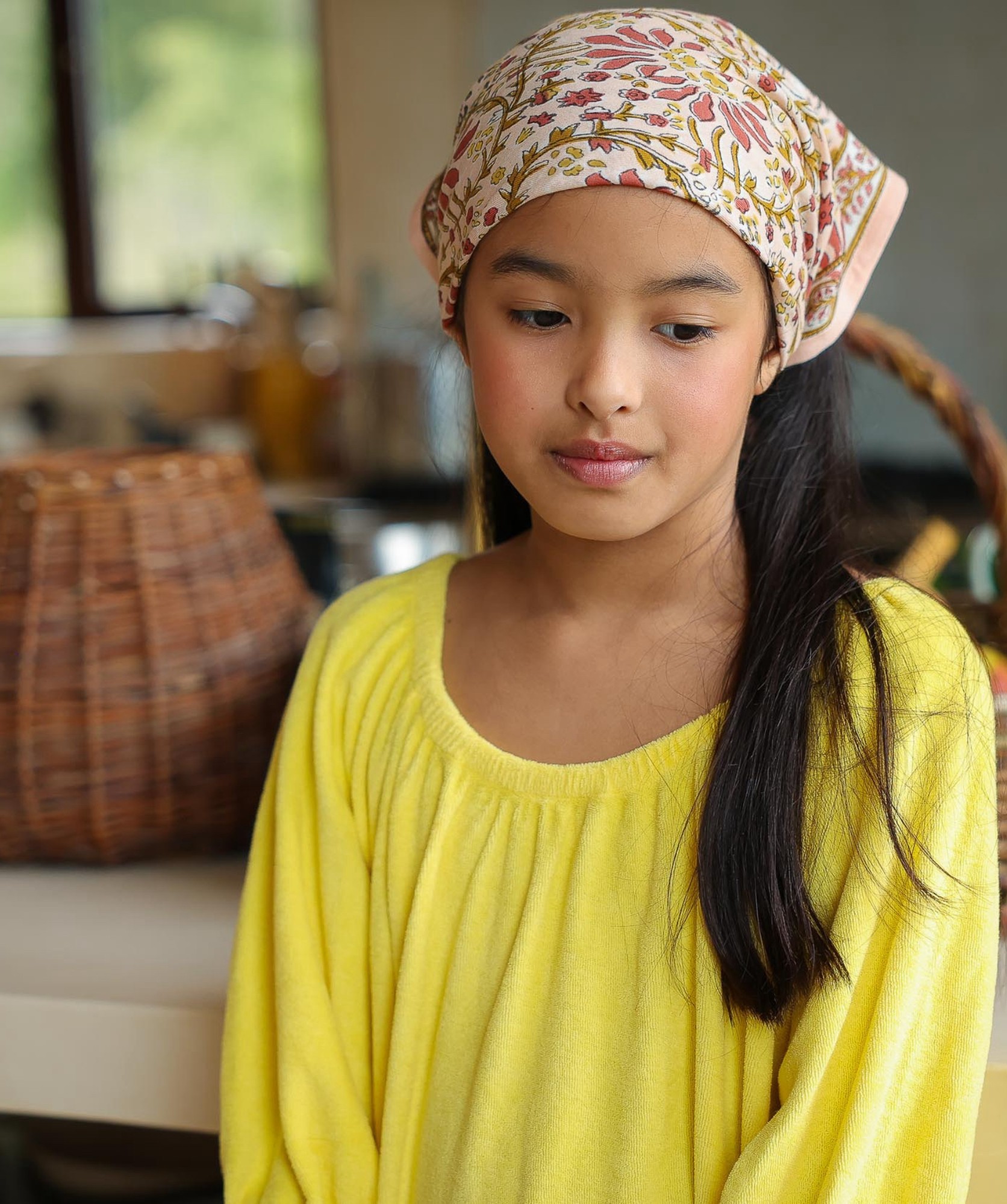 Foulard petit format – Palmyre Rose Poudré