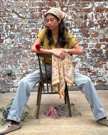 Foulard grand format – Ellis Ocre