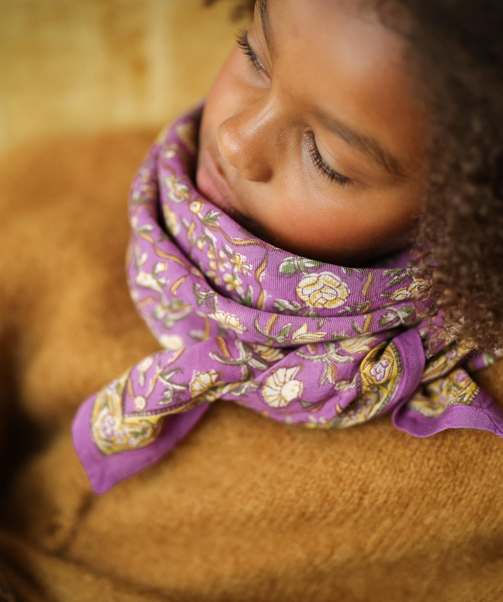 Foulard grand format – Albertine Purple