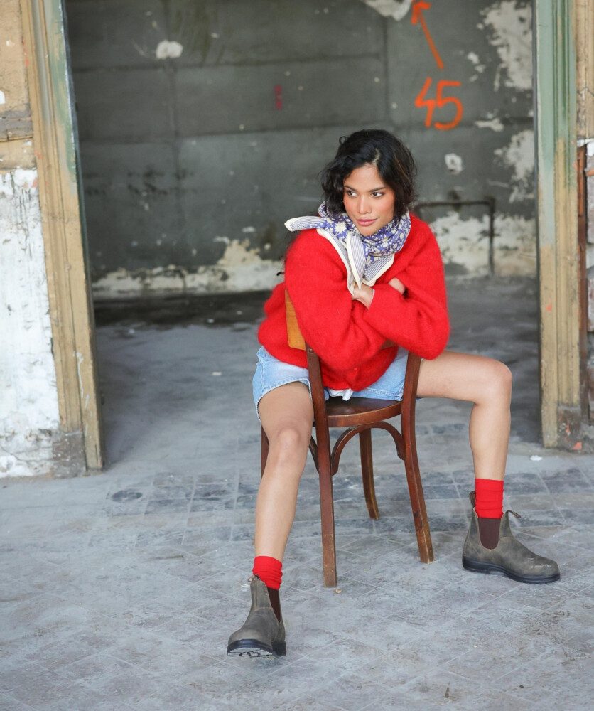 Foulard grand format – Anjali Cobalt