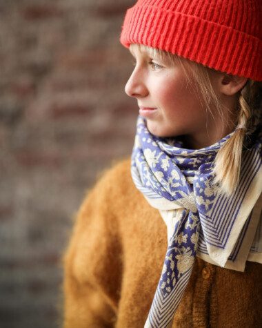 Foulard grand format – Anjali Cobalt