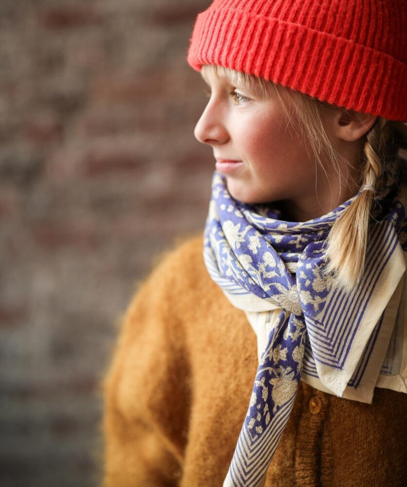 Foulard grand format – Anjali Cobalt