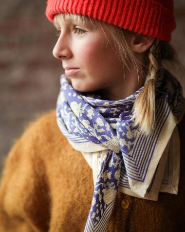 Foulard grand format – Anjali Cobalt