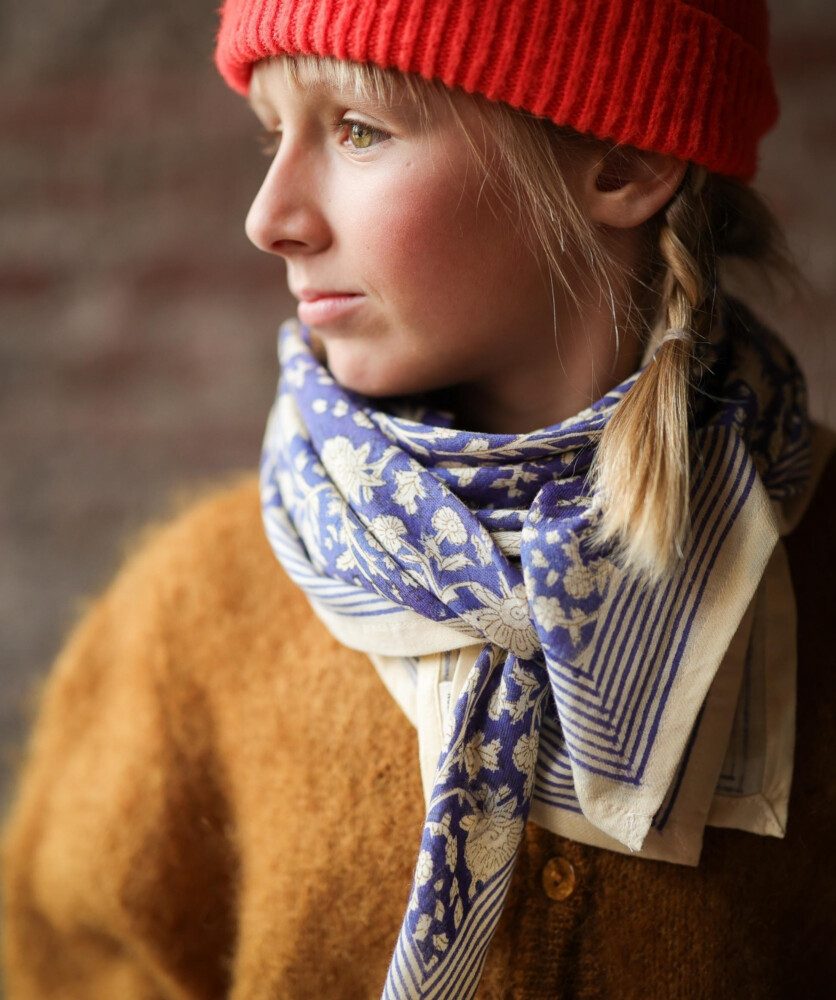 Foulard grand format – Anjali Cobalt