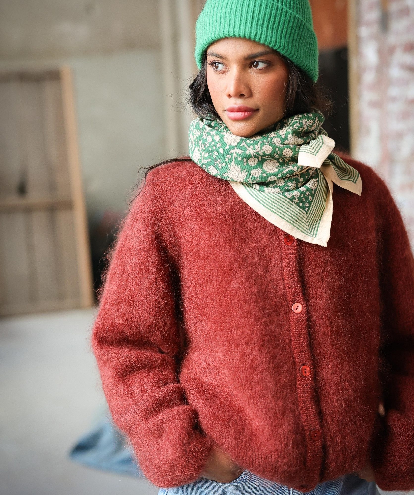 Foulard grand format – Anjali Prairie