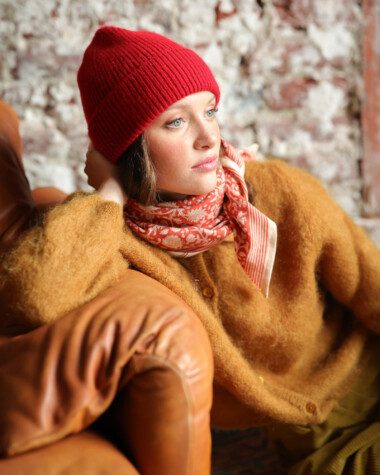 Foulard grand format – Anjali Rouge Brique