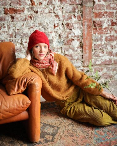 Foulard grand format – Anjali Rouge Brique