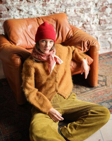 Foulard grand format – Anjali Rouge Brique