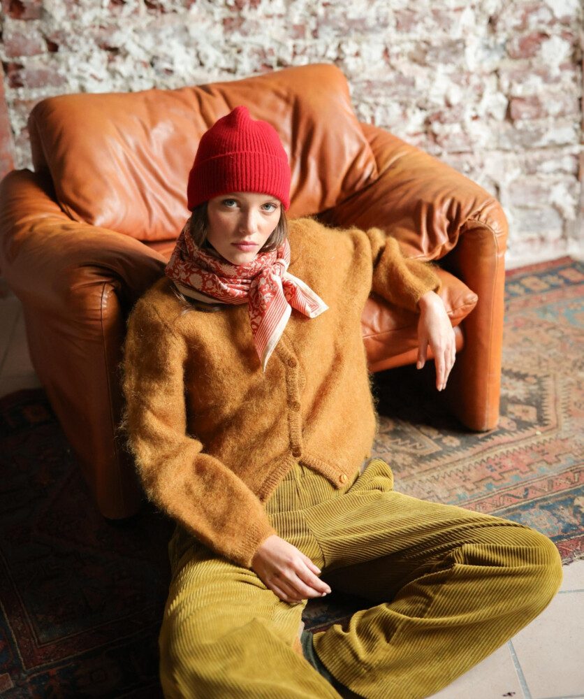 Foulard grand format – Anjali Rouge Brique