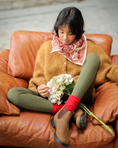 Foulard grand format – Anjali Rouge Brique