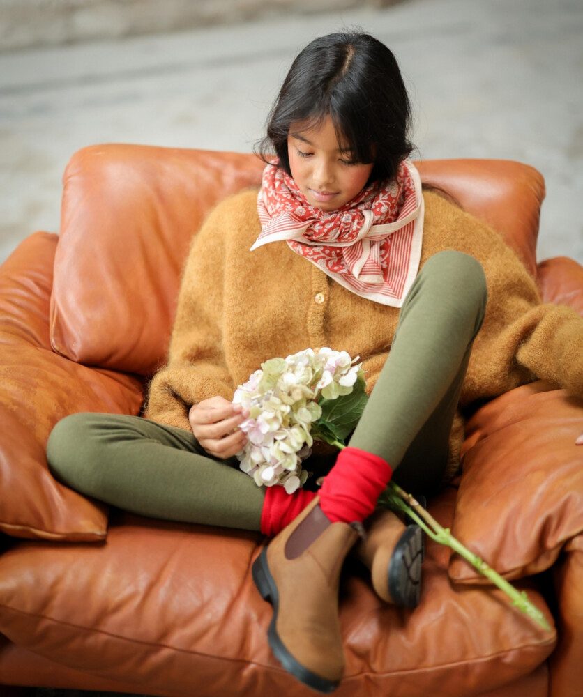 Foulard grand format – Anjali Rouge Brique