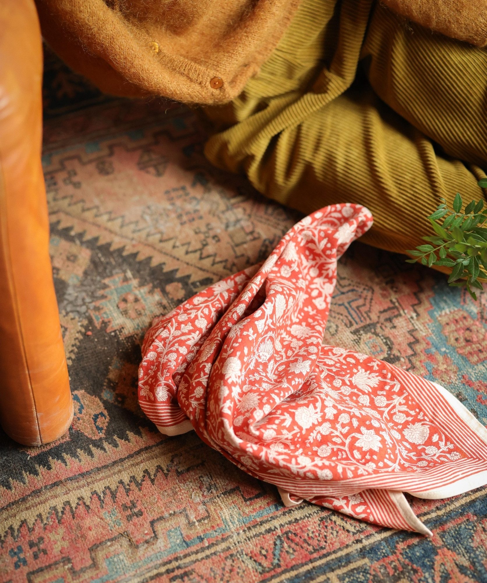Foulard grand format – Anjali Rouge Brique