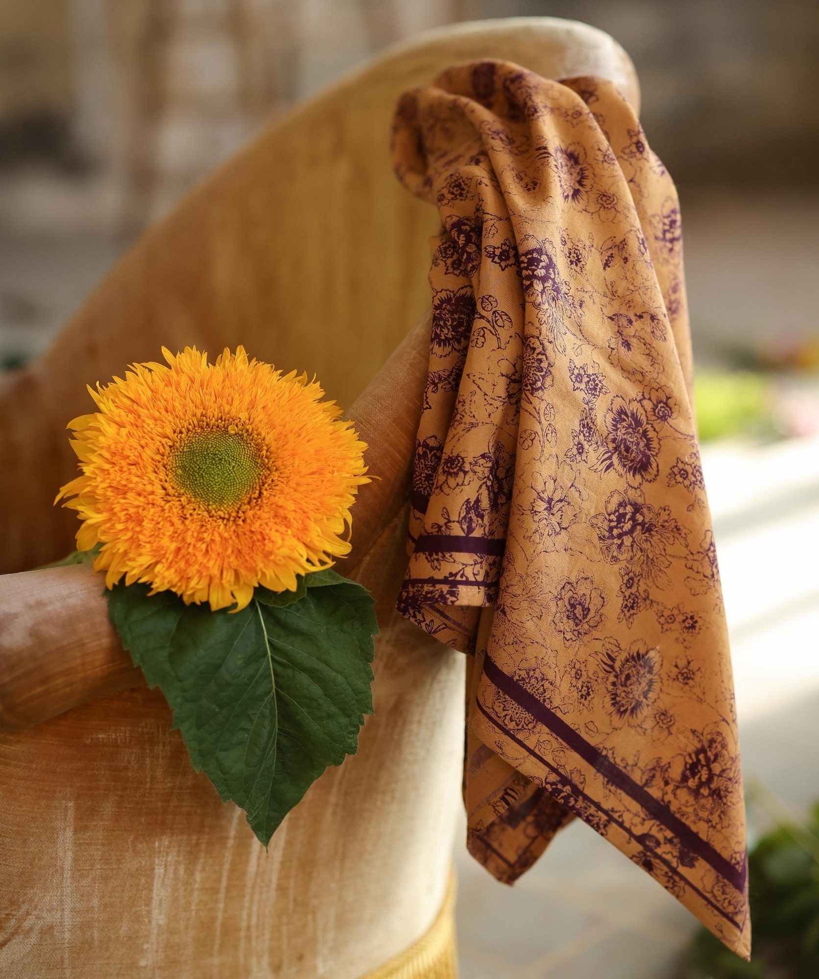Foulard grand format – Antoinette Prune