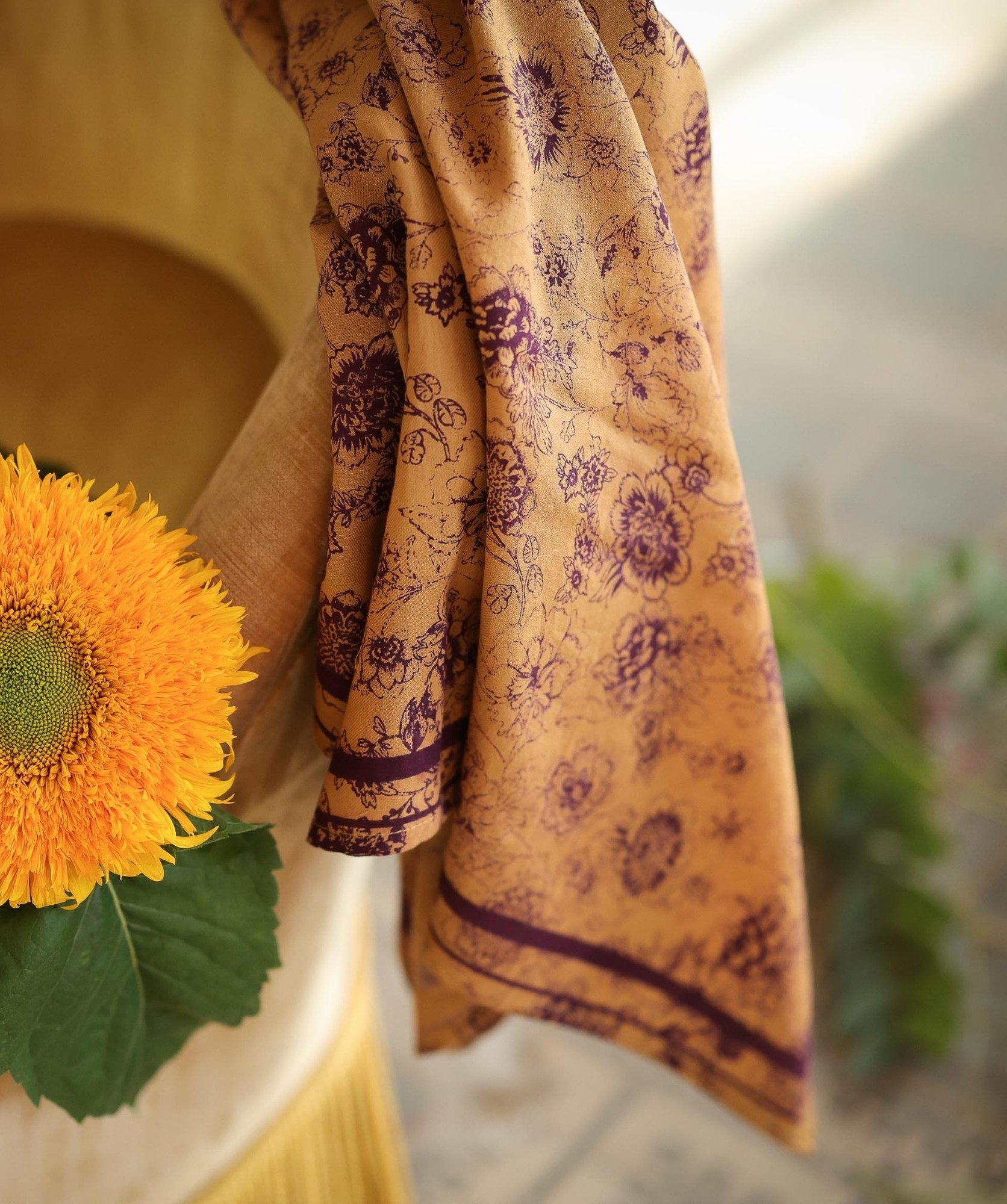 Foulard grand format – Antoinette Prune