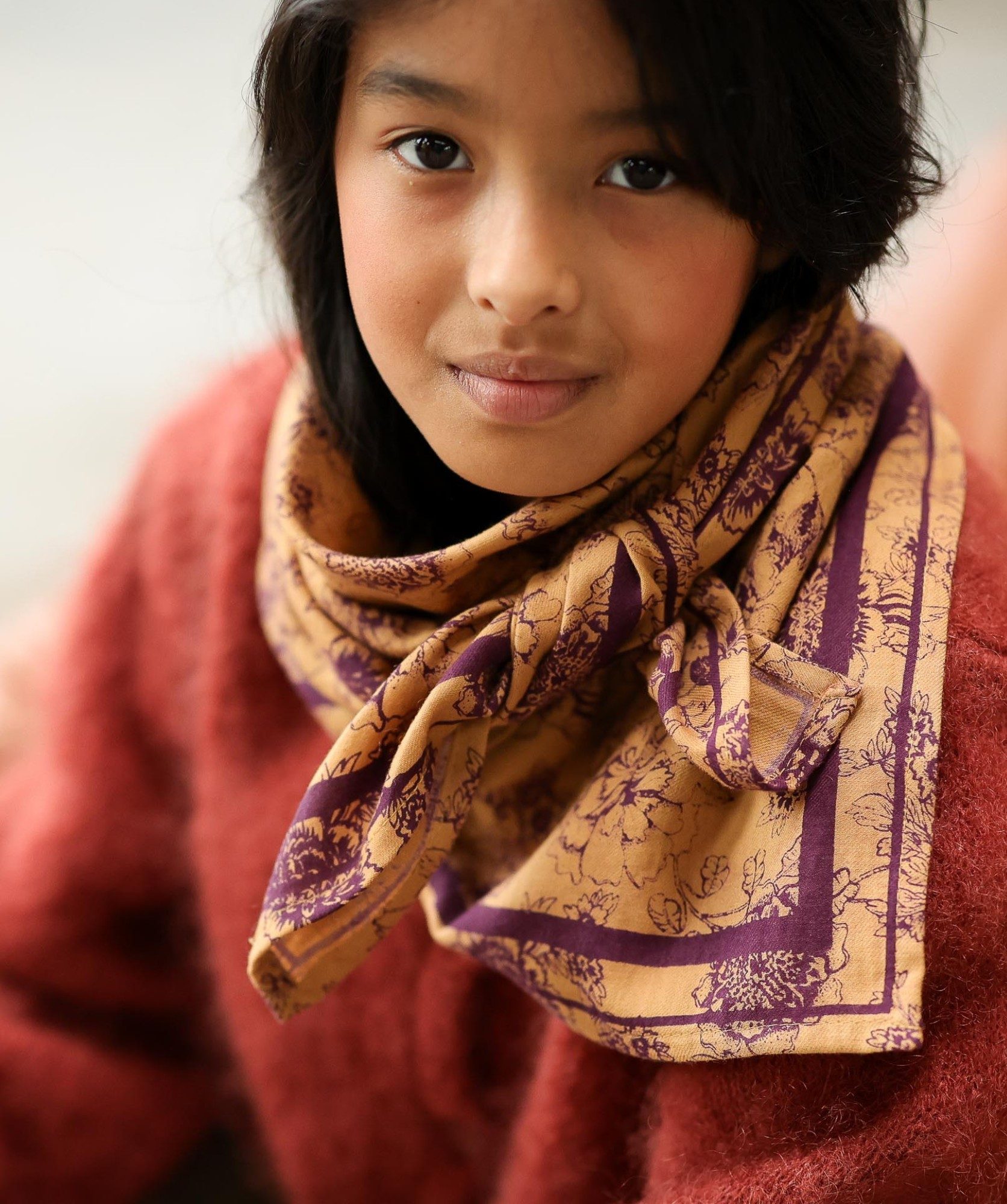 Foulard grand format – Antoinette Prune