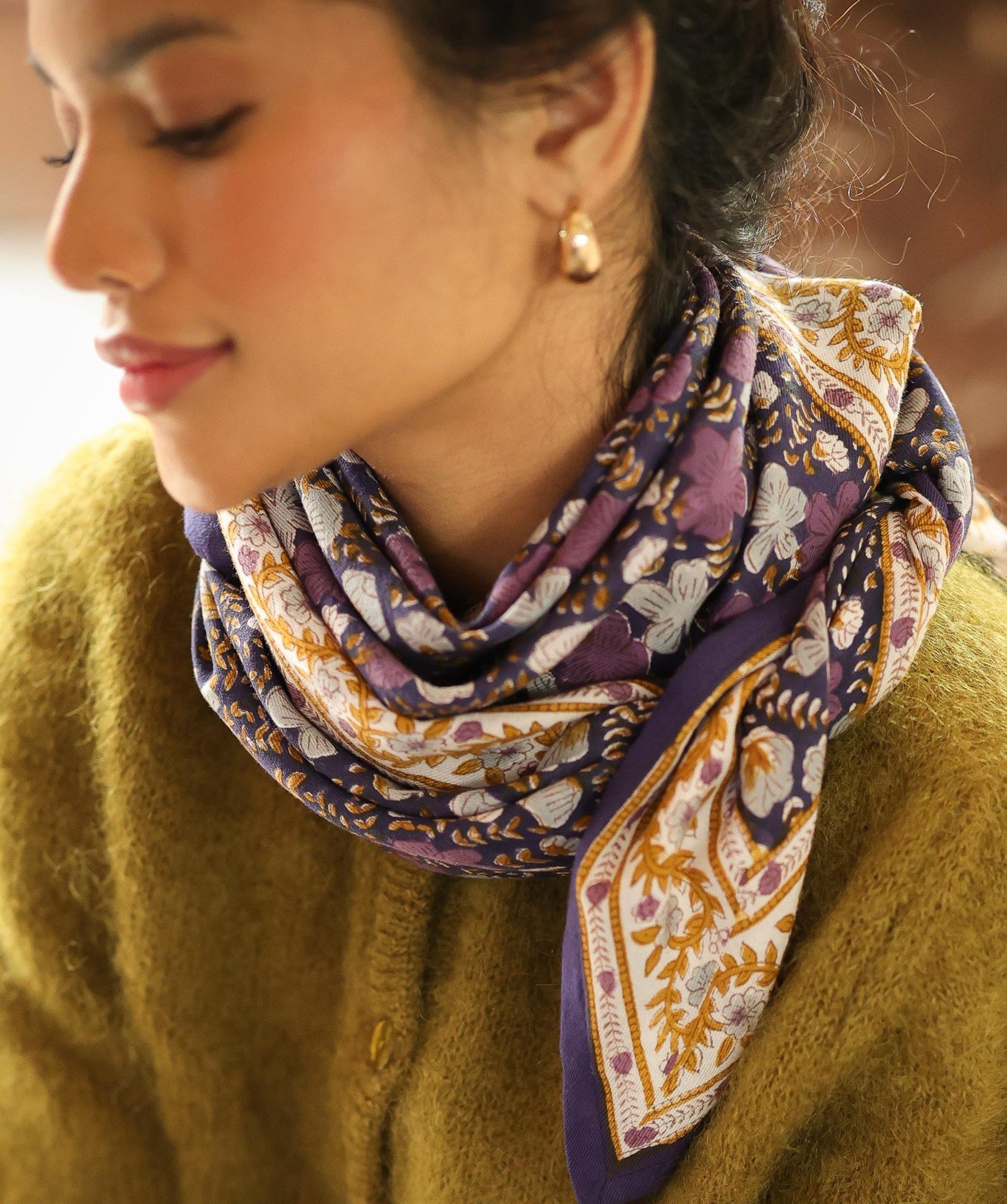 Foulard grand format – Ellis Cassis