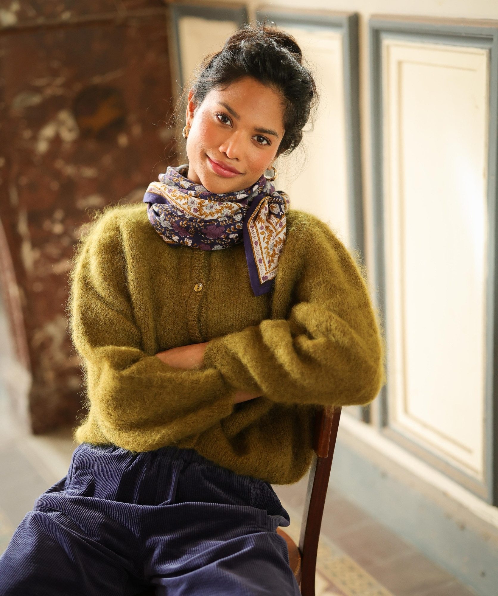 Foulard grand format – Ellis Cassis