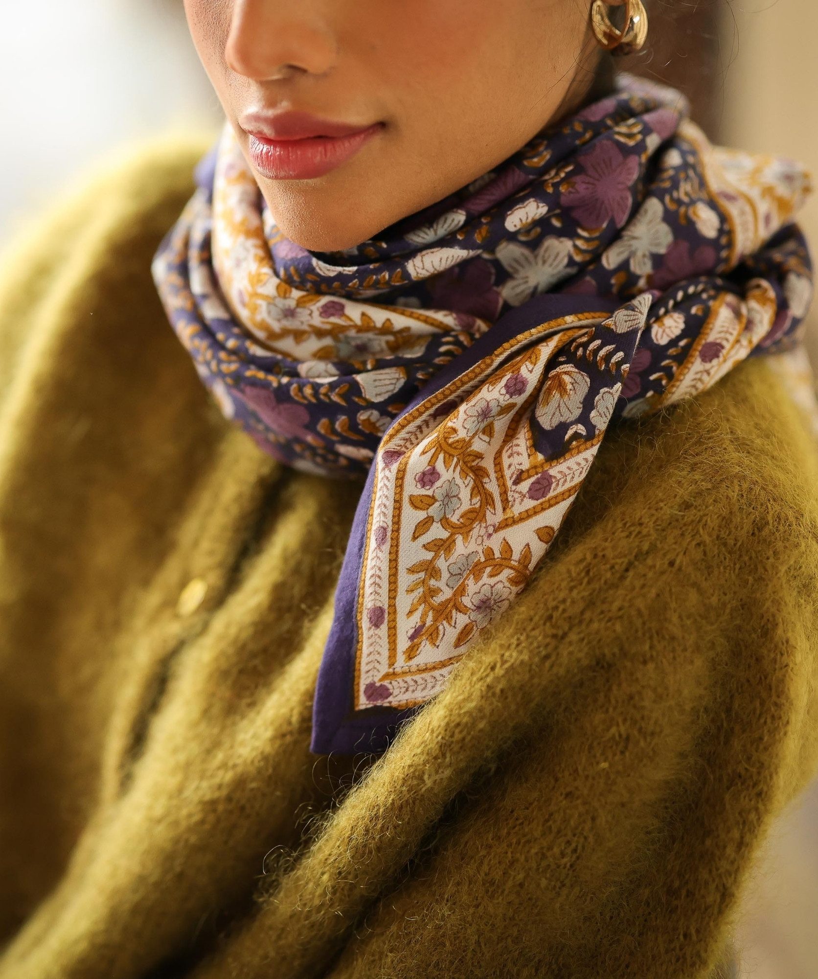 Foulard grand format – Ellis Cassis